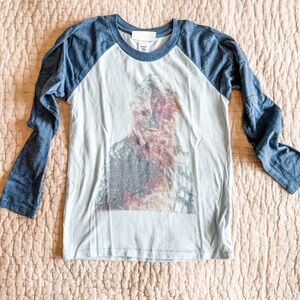 GAP Kids Star Wars Chewbacca Graphic Long Sleeve Raglan Tee - Large